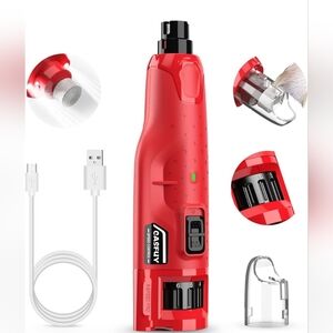 Red Cordless Pet Nail Grinder